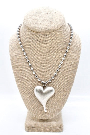 Simple Silver Pendant Convertible Silver Chain Necklace