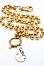Load image into Gallery viewer, Flower Cutout Pendant Convertible Gold Chain Necklace