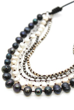 Load image into Gallery viewer, Semi Precious Stone Multi Strand Short Necklace - NLS-Eskimo