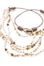 Load image into Gallery viewer, Semi Precious Stone Multi Strand Short Necklace - NLS-Darling
