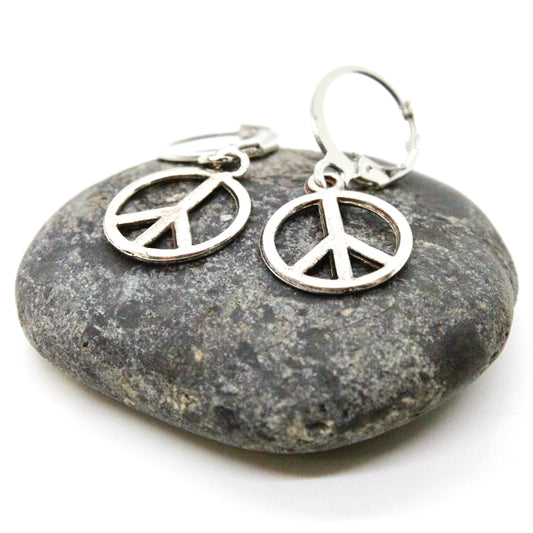 Peace Sign Small Earrings - E9-017