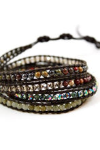 Load image into Gallery viewer, Akita Wrap Bracelet - Auburn Leather Wrap Bracelet