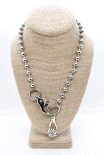 Load image into Gallery viewer, Daisy Cutout Pendant Convertible Silver Chain Necklace