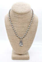 Load image into Gallery viewer, Raven Bird and Moon Phases Pendant Convertible Silver Chain Necklace