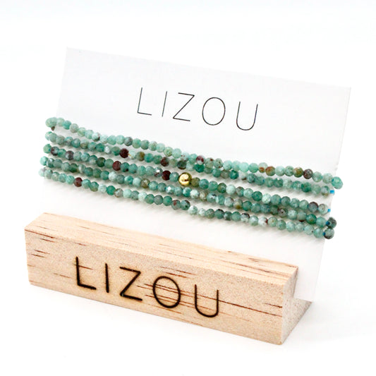 Delicate Faceted Mini Semi Precious Stone Beaded Necklace - N9-107