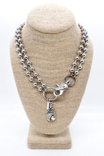 Load image into Gallery viewer, Raven Bird and Moon Phases Pendant Convertible Silver Chain Necklace
