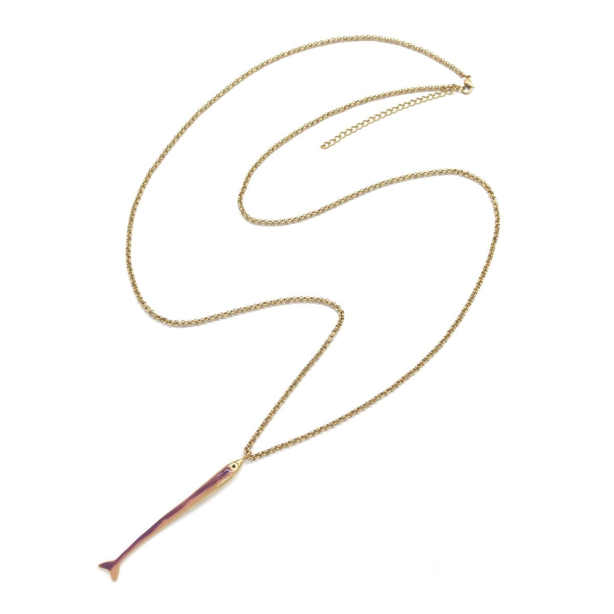 Long Skinny Fish Necklace - N2-2705A