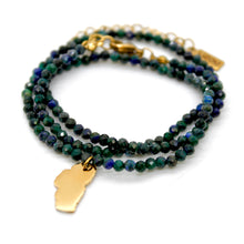 Load image into Gallery viewer, Lake Tahoe Mini Stone Gold Charm Necklace