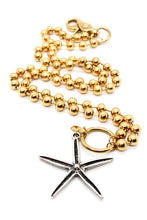 Load image into Gallery viewer, Starfish Pendant Convertible Gold Chain Necklace