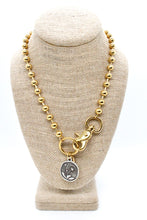 Load image into Gallery viewer, Dandelion Pendant Convertible Gold Chain Necklace