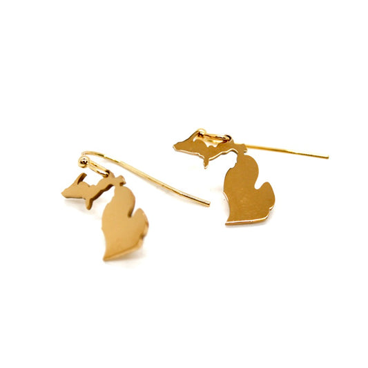 Michigan State Gold Plated Charm Earrings - E9-200 GMI