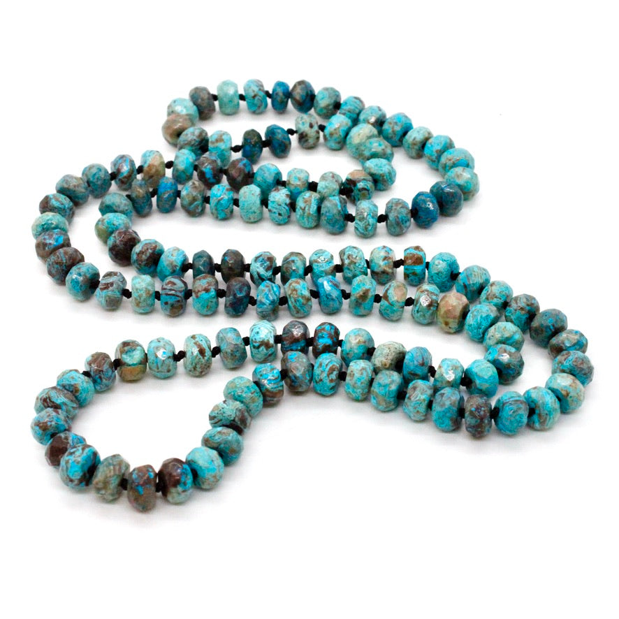 Hand-Knotted Long Faceted Jasper Beaded Necklace - NL-SSJP – LIZOU