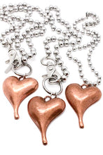 Load image into Gallery viewer, Simple Copper Pendant Convertible Silver Chain Necklace