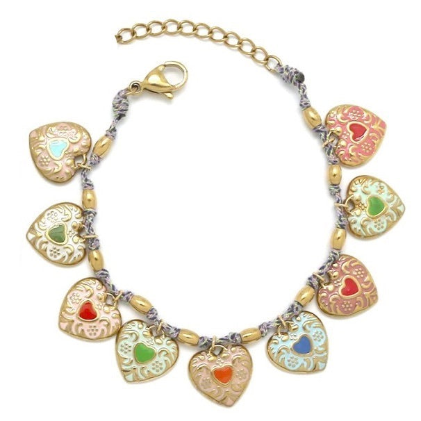 Rainbow Heart Bracelet - B4-036