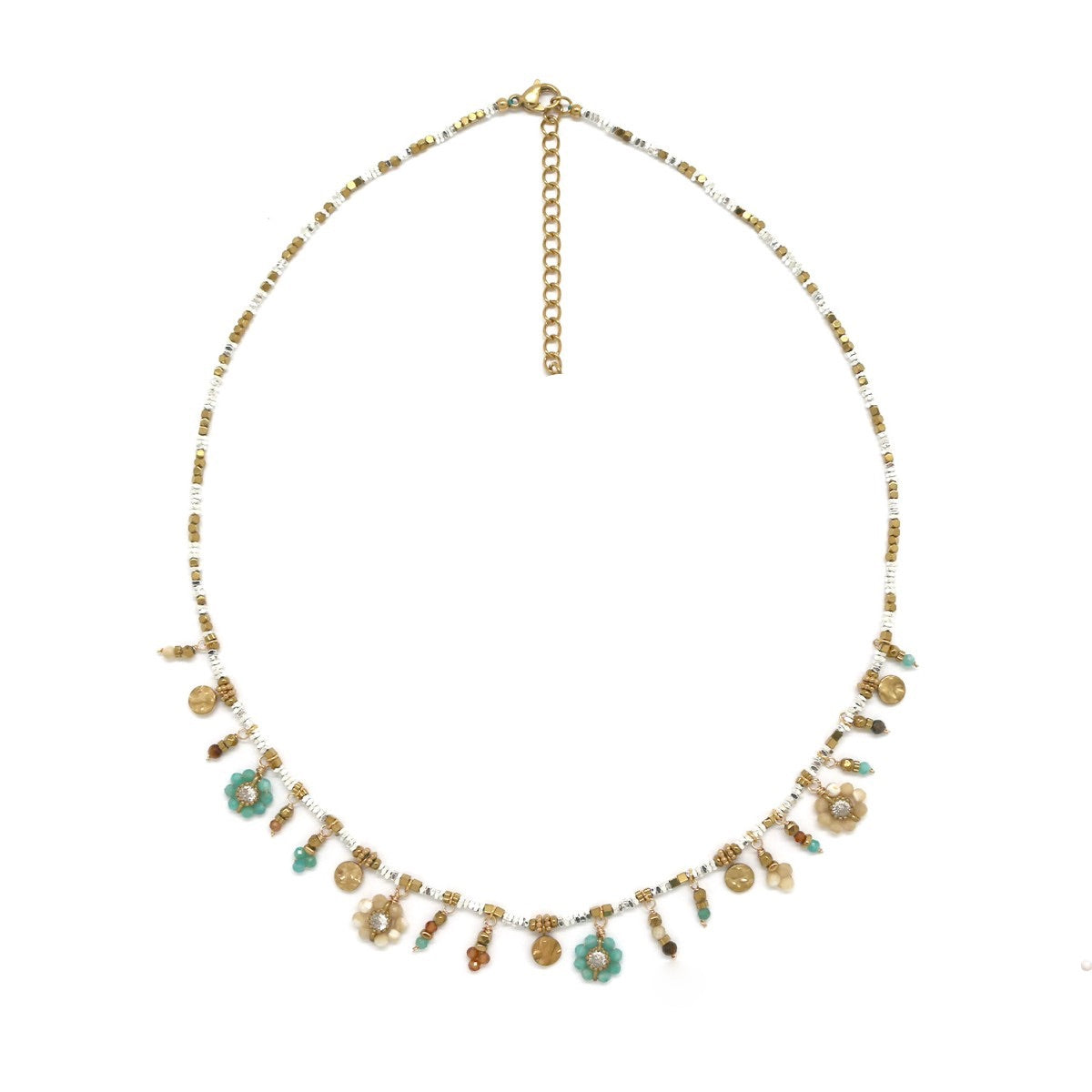 Spring Mini Stone Beaded Necklace - N2-2703B