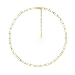 24K Long Link Gold Plate Chain Necklace N2-2367 -French Flair Collection-