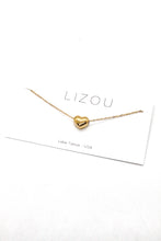 Load image into Gallery viewer, 24K Gold Plate Single Heart Necklace -French Flair Collection- N2-2028
