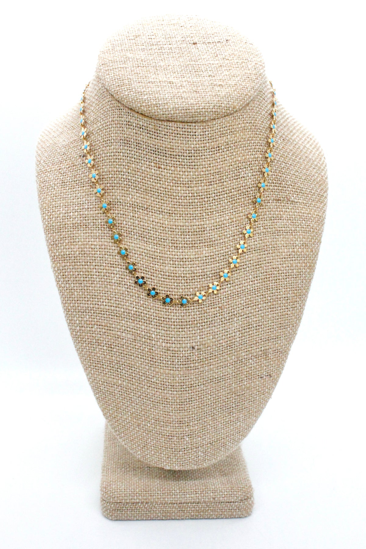 Mini Turquoise Flower Chain