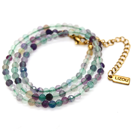 Short Fluorite Stone Necklace - N9-200FL