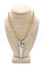 Load image into Gallery viewer, Elongated Heart Convertible Gold Chain Necklace