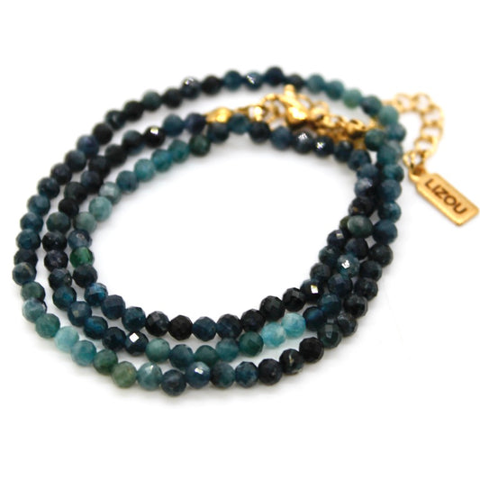 Short Gradient Tourmaline Simple Stone Necklace - N9-200GT