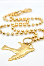 Load image into Gallery viewer, Flying Brass Bird Convertible Gold Chain Necklace