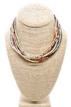 Load image into Gallery viewer, Semi precious Stone and Crystal Delicate Short Necklace -Mini Collection- N3-121
