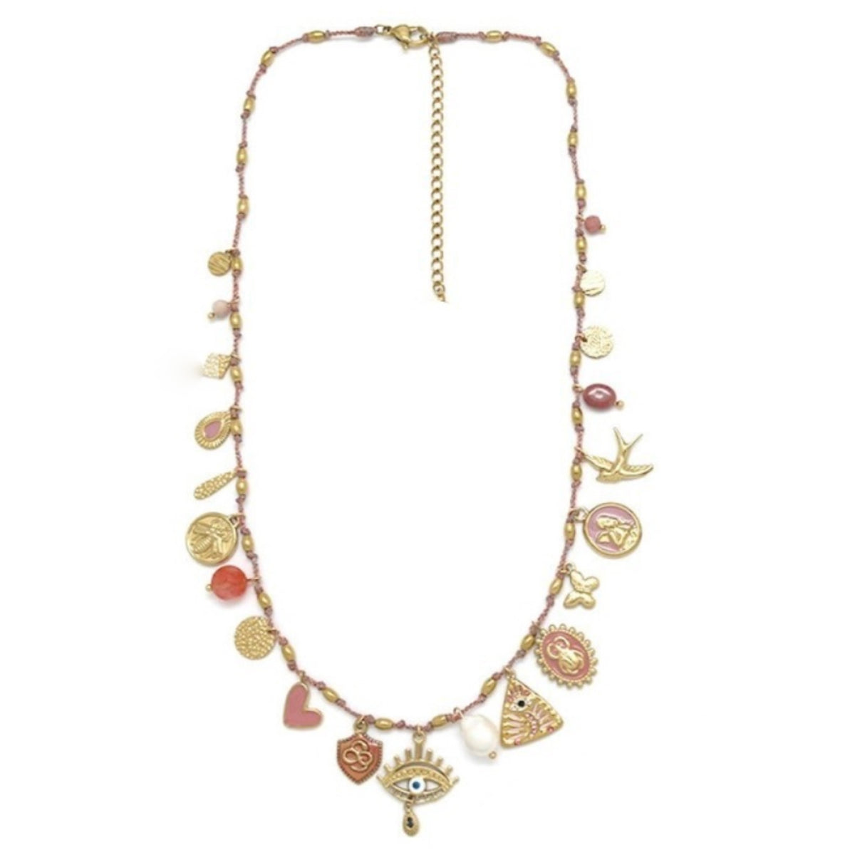 Heart and Nature Charm Necklace - N2-2677
