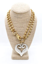 Load image into Gallery viewer, Open Heart Convertible Gold Chain Necklace
