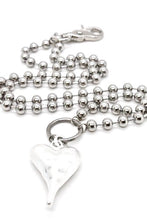 Load image into Gallery viewer, Heavy Silver Heart Pendant Convertible Silver Chain Necklace