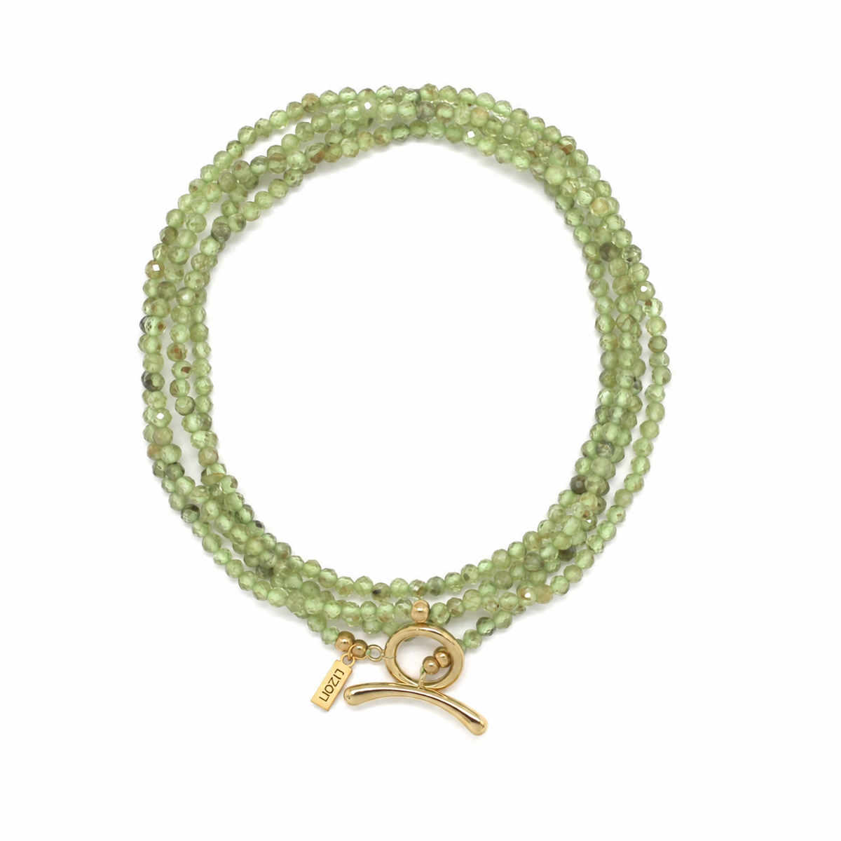 Peridot Toggle Clasp Wrap Bracelet or Necklace - N2-2785E