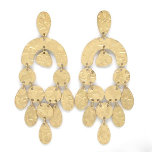 24K Gold Plate Artsy Museum Style Earrings E4-194 -French Flair Collection-
