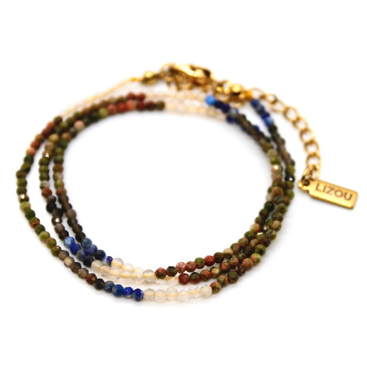 Short Gradient Stone Necklace - N9-200G9
