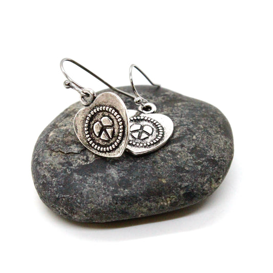 Peace Heart Small Earrings - E9-003