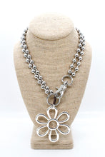Load image into Gallery viewer, Summer Daisy Pendant Convertible Silver Chain Necklace