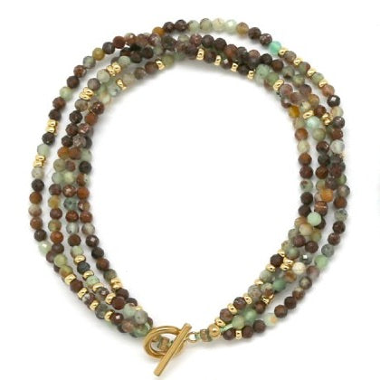 Mini Chrysoprase Stone 4 Strand Bracelet - B4-012A