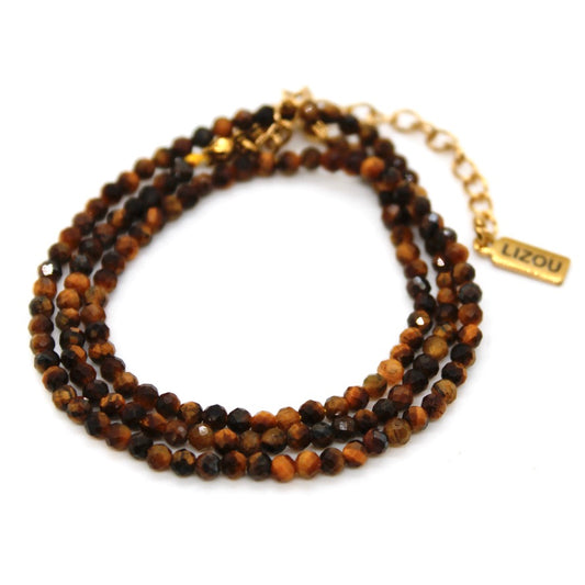 Short Tiger's Eye Stone Necklace - N9-200TE1