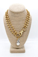 Load image into Gallery viewer, Flower Cutout Pendant Convertible Gold Chain Necklace