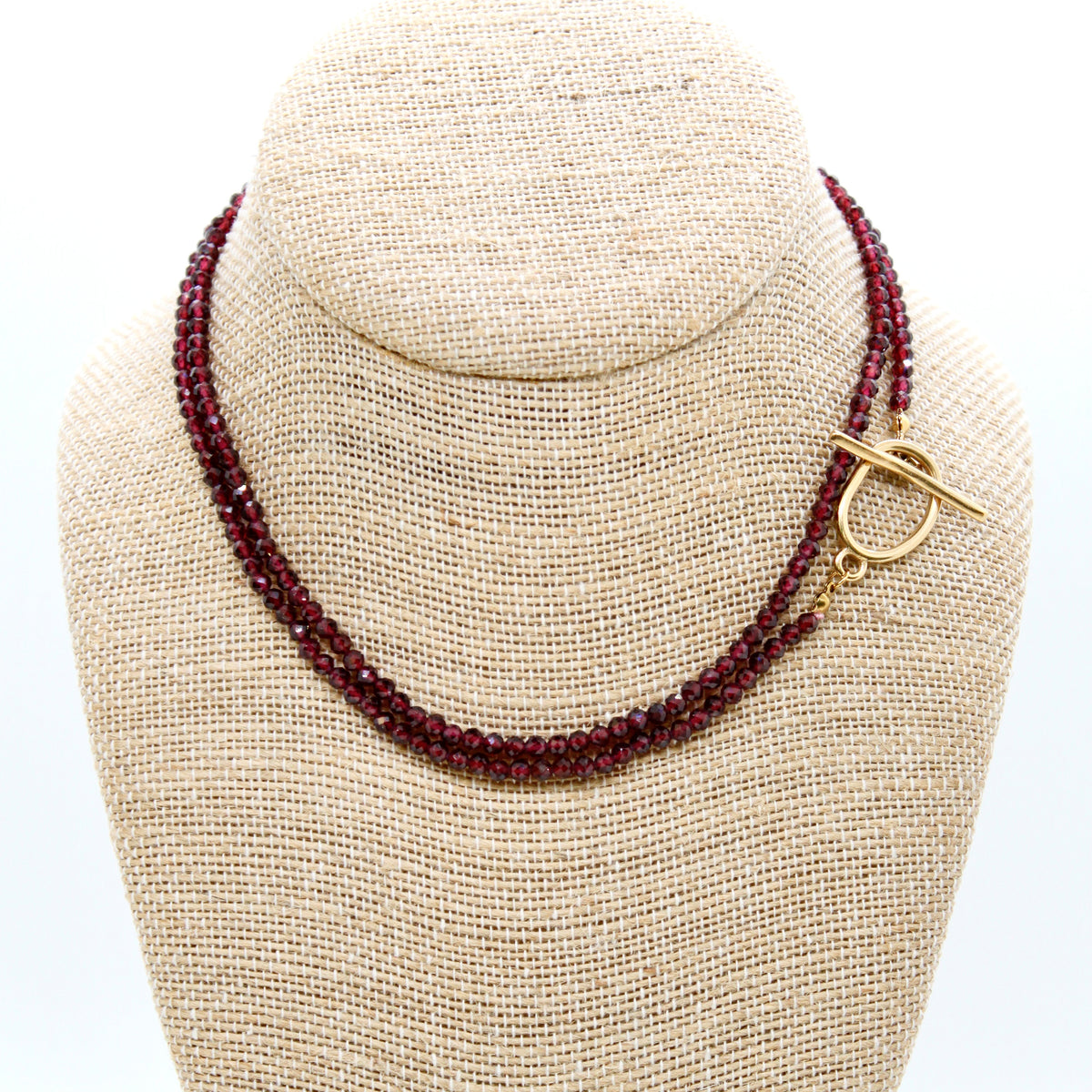 Luxury Faceted Long Garnet Necklace or Bracelet - N9-301