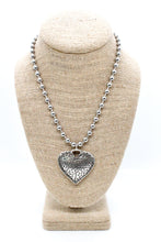 Load image into Gallery viewer, Vintage Style Heart Convertible Silver Chain Necklace