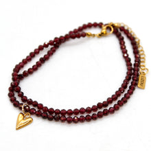 Load image into Gallery viewer, Gold Heart Mini Stone Gold Charm Necklace