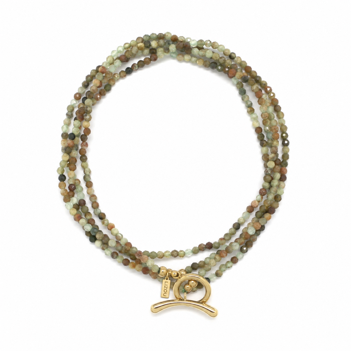Serpentine Toggle Clasp Wrap Bracelet or Necklace - N2-2785I