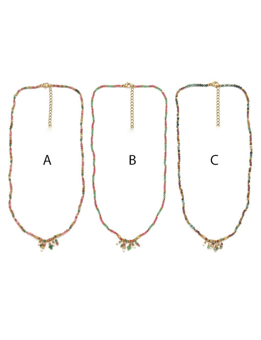 Delicate Stone Charm Necklace - N2-2583