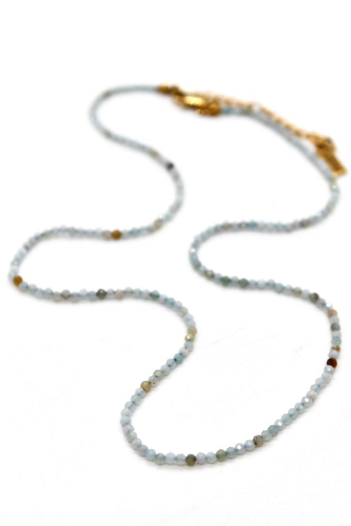 Short Mini Amazonite Stone Necklace - N9-200AZ1
