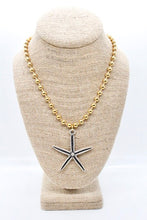 Load image into Gallery viewer, Starfish Pendant Convertible Gold Chain Necklace