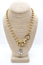 Load image into Gallery viewer, Raven Bird and Moon Phases Pendant Convertible Gold Chain Necklace