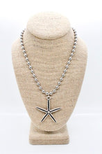Load image into Gallery viewer, Starfish Pendant Convertible Silver Chain Necklace