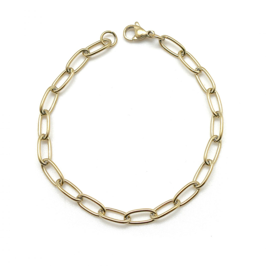 Gold Plated Chain Bracelet B1-2104 -French Flair Collection-
