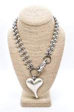 Load image into Gallery viewer, Simple Silver Pendant Convertible Silver Chain Necklace