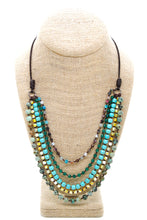 Load image into Gallery viewer, Semi Precious Stone Multi Strand Short Necklace - NLS-Nature